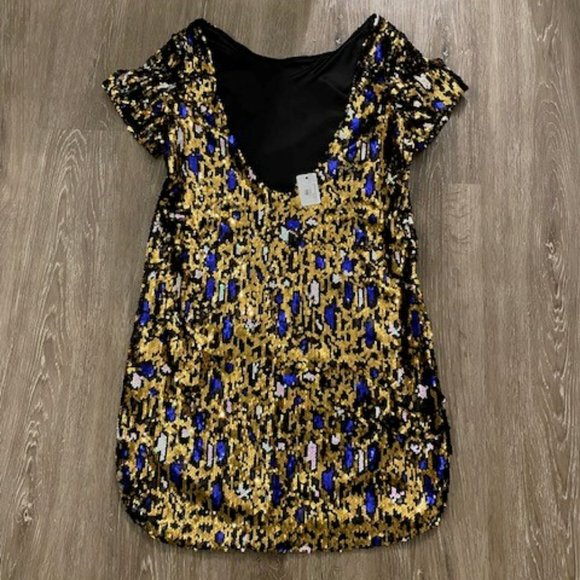 KARLIE leopard sequin Mini Dress - Picture 6 of 9